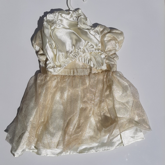 George Gold/White Shimmer Dress 6-9 Months - Picture 4 of 6
